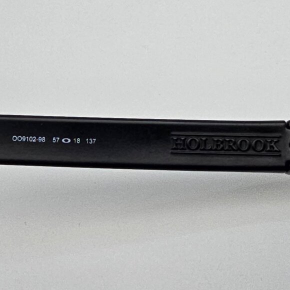 Oakley OO9102-98 Holbrook Matte Black Frame Polarized Bronze Lens Sunglasses - Picture 7 of 13